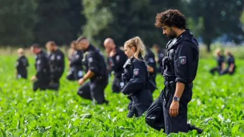 Reuters German police secures the area after a second sabotage attempt on Germany's electricity grid, with local police saying they are investigating an attack on a substation in Bergheim, Germany, September 2, 2026