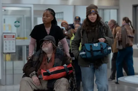 Warner Brothers Picture of fictional patients at the hospital in The Pitt