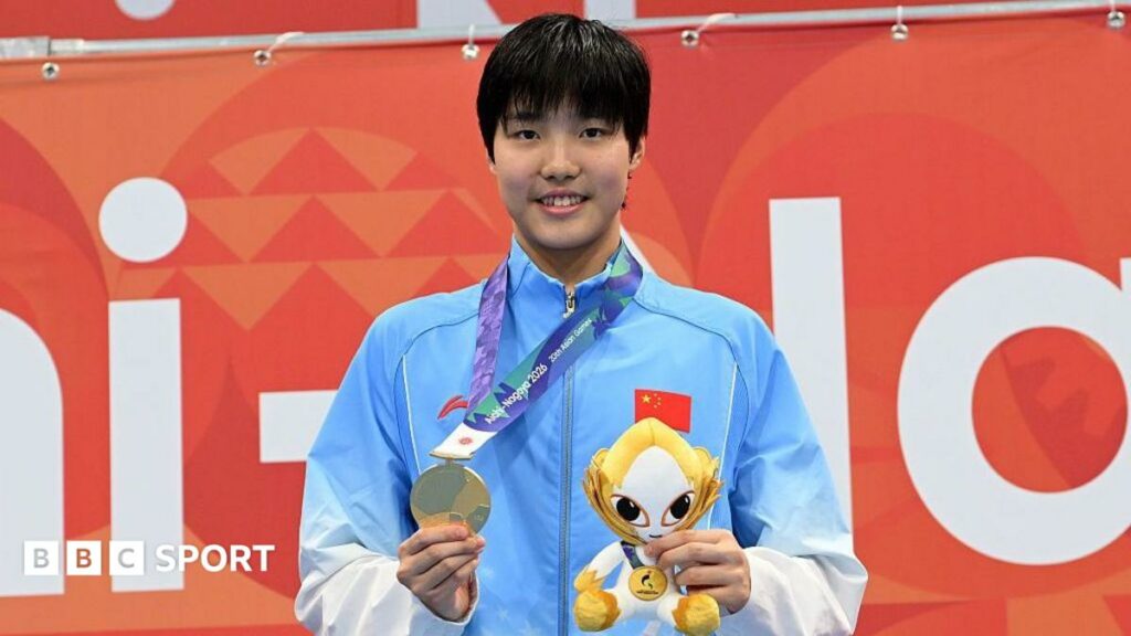 13-year-old swimmer wins gold and sets record at Asian GamesChina's swimming "sensation" Yu Zidi wins the 200m women’s butterfly in Tokyo – breaking her own record.8 hrs agoSwimming 13-year-old swimmer wins gold and sets record at Asian GamesChina's swimming "sensation" Yu Zidi wins the 200m women’s butterfly in Tokyo - breaking her own record.8 hrs agoSwimming