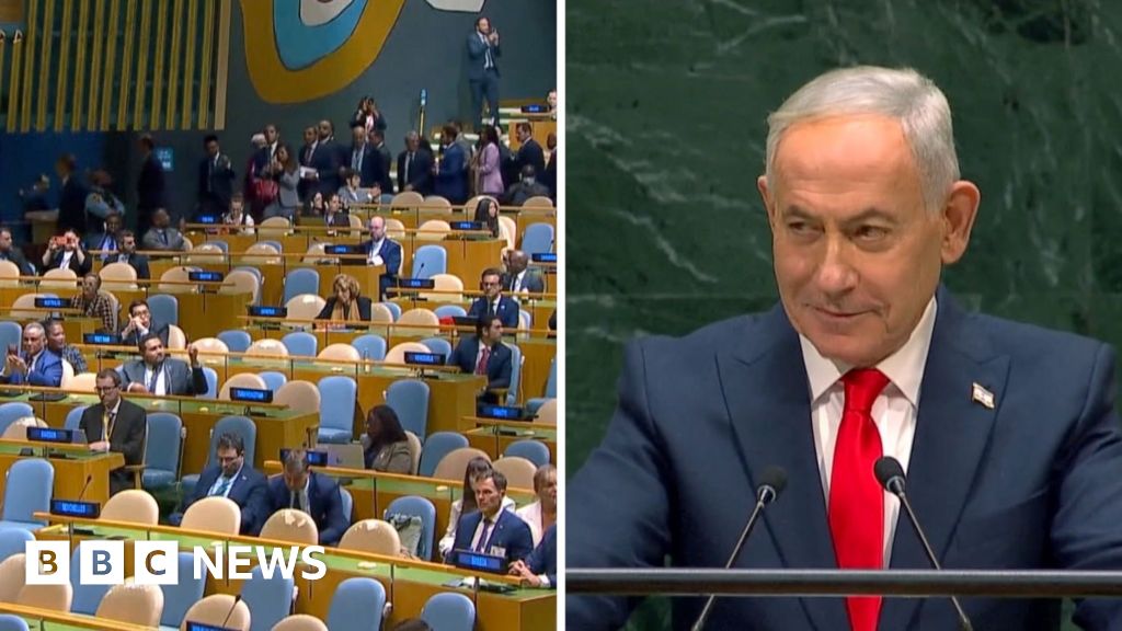 Watch: UN delegates walk out of Netanyahu speechThe Israeli delegation could be be seen cheering in support during Netanyahu's speech.1 hr agoMiddle East Watch: UN delegates walk out of Netanyahu speechThe Israeli delegation could be be seen cheering in support during Netanyahu's speech.1 hr agoMiddle East