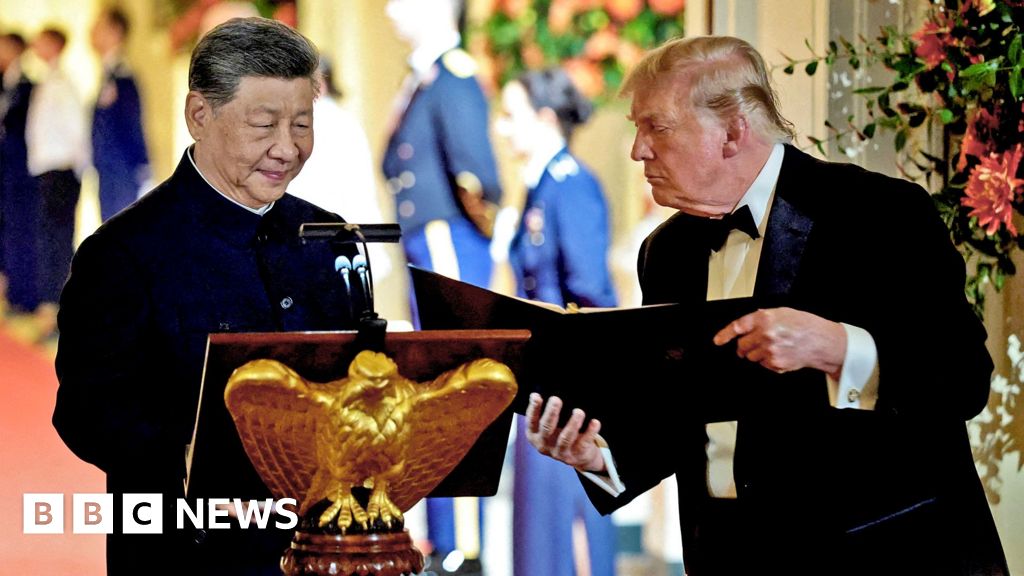 US and China must act as responsible powers together, Xi says as Trump toasts friendship at state dinnerTrump said he and Xi had "never gotten along better" as he hosted the Chinese president at the lavish White House event.1 hr agoWorld US and China must act as responsible powers together, Xi says as Trump toasts friendship at state dinnerTrump said he and Xi had "never gotten along better" as he hosted the Chinese president at the lavish White House event.1 hr agoWorld