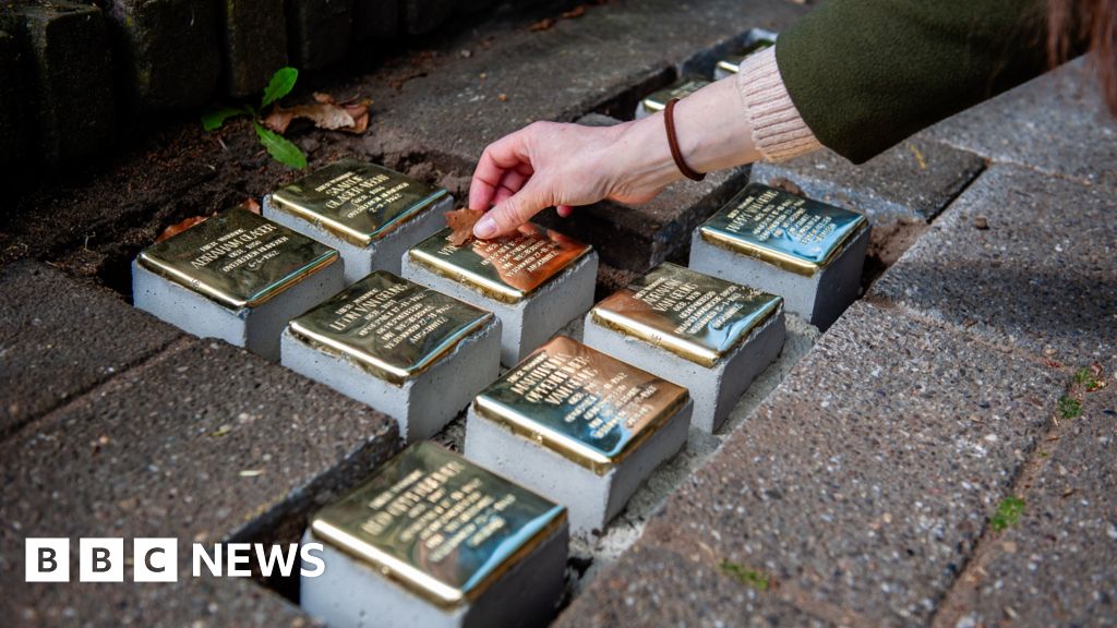 German town bans 'stumbling stone' memorials to Nazi victimsGermany's education minister has branded the ban on the small brass memorial plaques a "scandal".1 hr agoEurope German town bans 'stumbling stone' memorials to Nazi victimsGermany's education minister has branded the ban on the small brass memorial plaques a "scandal".1 hr agoEurope