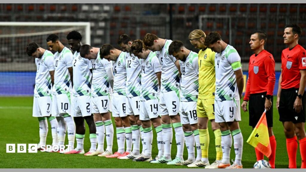 No handshakes between Republic of Ireland and IsraelThe Republic of Ireland and Israel players do not shake hands with each other before Sunday's controversial Uefa Nations League game in Hungary.1 hr agoR. of Ireland Men