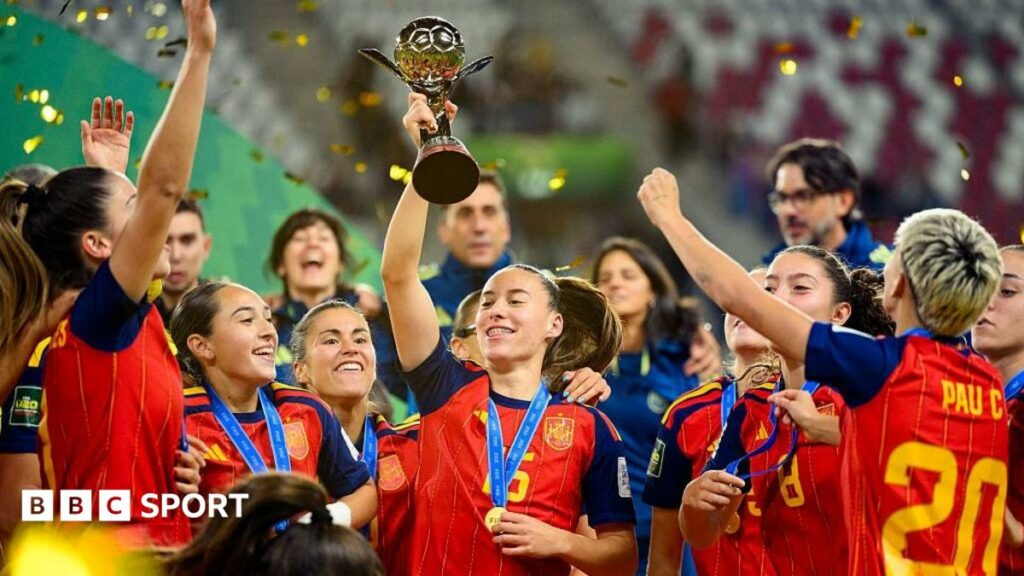 Seventeen titles in five years – why Spain are a dominant forceWe look at what's behind Spain's dominance of football with 17 titles in five years across all age groups and in the men's and women's game.8 hrs agoWorld Cup Seventeen titles in five years - why Spain are a dominant forceWe look at what's behind Spain's dominance of football with 17 titles in five years across all age groups and in the men's and women's game.8 hrs agoWorld Cup
