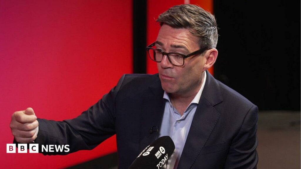 LIVEMove to rejoin EU among options for UK, PM Andy Burnham tells BBCThe PM was speaking after using his conference speech to say the government will end the existing triple lock on pensions from 2030 to help fund social care reforms in England.