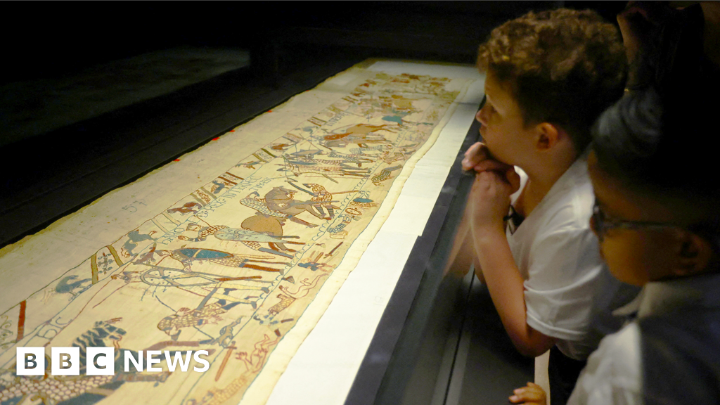 British Museum boss 'sorry' for Bayeux Tapestry visitor issuesChanges to how visitors see the Bayeux Tapestry exhibition were made after concerns over long queues and overcrowding.3 hrs agoCulture British Museum boss 'sorry' for Bayeux Tapestry visitor issuesChanges to how visitors see the Bayeux Tapestry exhibition were made after concerns over long queues and overcrowding.3 hrs agoCulture