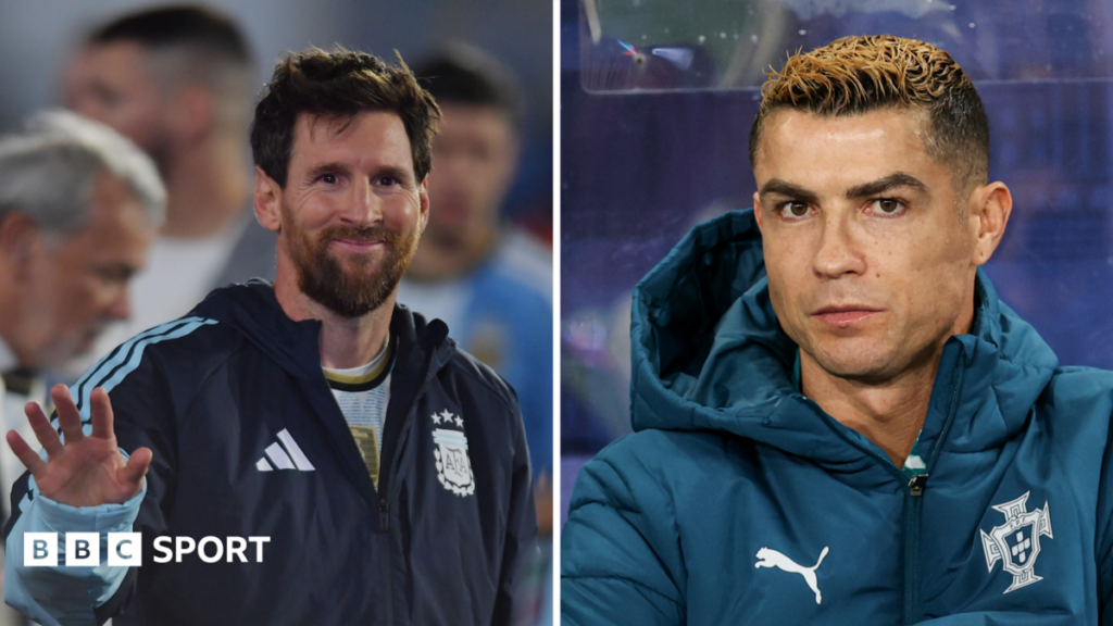 Two icons, a glorious farewell and a potentially bitter endingAs Lionel Messi's international career ends in fond farewell, Cristiano Ronaldo's is at risk of petering out. BBC Sport takes a look at what could be the end of the international career's of two football greats.38 mins agoFootball