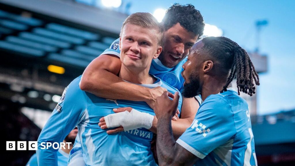 Man City cruise to statement win over 10-man LiverpoolManchester City beat Liverpool in their first game since being found guilty of breaching the Premier League's financial rules. Man City cruise to statement win over 10-man LiverpoolManchester City beat Liverpool in their first game since being found guilty of breaching the Premier League's financial rules.